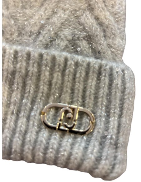 Berretto Liu Jo donna in misto lana con pompon e lurex  | Mariadesole.