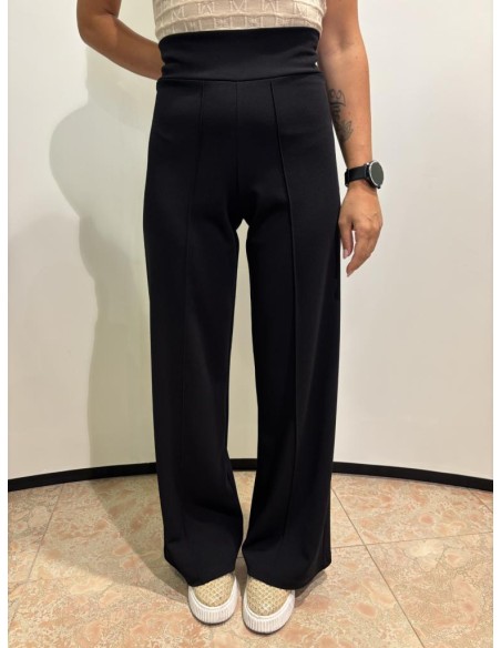 Pantalone donna Philly Firenze vita alta gamba a palazzo con elastico 