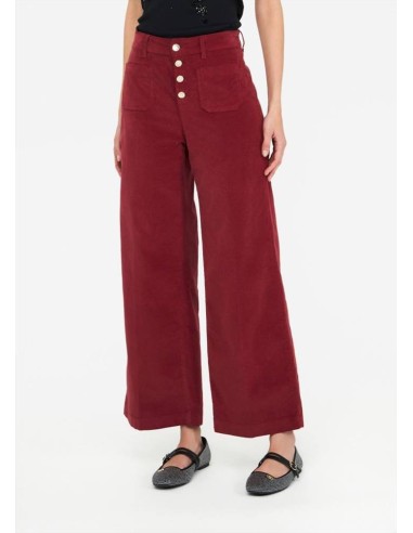 Liu Jo Pantaloni Donna Flare in Velluto a Vita Alta  | Mariadesole.it