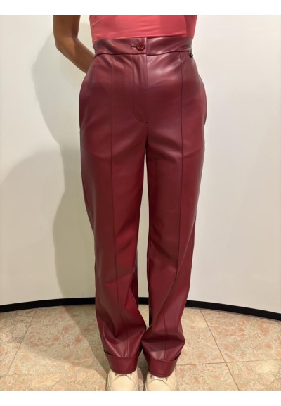 Liu Jo Pantaloni Donna in Tessuto Spalmato con Risvolto  | Mariadesole