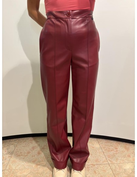 Liu Jo Pantaloni Donna in Tessuto Spalmato con Risvolto  | Mariadesole