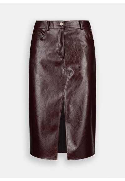 Liu Jo Gonna Donna Longuette Cinque Tasche Glossy Marrone  | Mariadeso