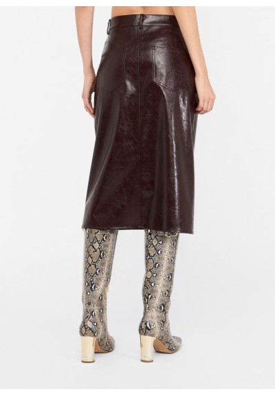 Liu Jo Giacca Donna Biker Glossy Marrone con Cintura  | Mariadesole.it