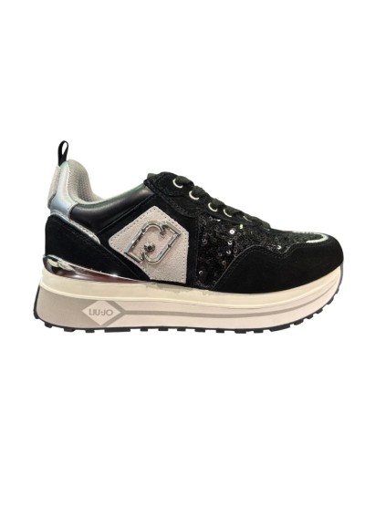 Liu Jo Sneakers Donna Maxi Wonder 01 con Glitter e Placca Logo Lateral