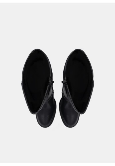 Liu Jo Donna Stivali Alti in Pelle con Plateau e Tacco Largo 10 cm  | 