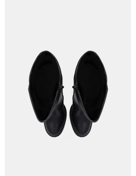 Liu Jo Donna Stivali Alti in Pelle con Plateau e Tacco Largo 10 cm  | 