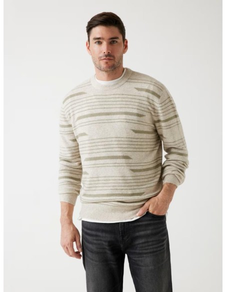 Guess Uomo Maglione in Misto Lana a Righe Regular Fit  | Mariadesole.i