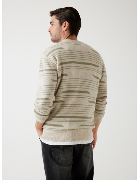 Guess Uomo Maglione in Misto Lana a Righe Regular Fit  | Mariadesole.i