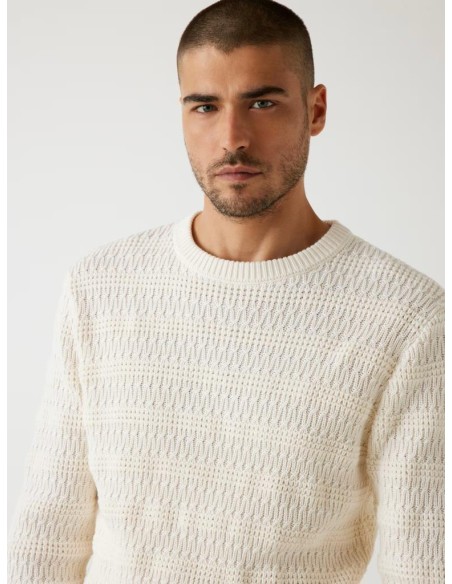 Guess Uomo Maglione Intrecciato in Cotone Organico  | Mariadesole.it