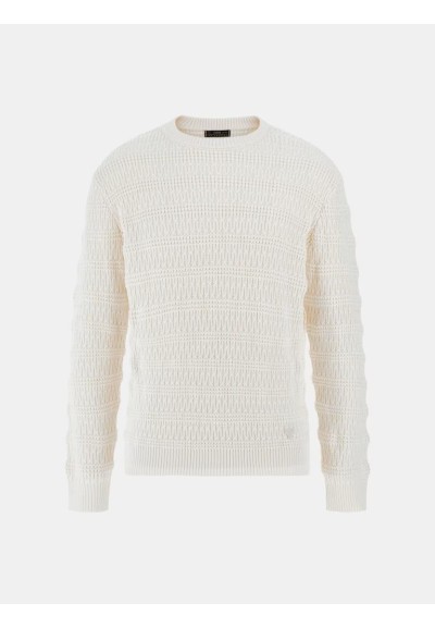 Guess Uomo Maglione Intrecciato in Cotone Organico  | Mariadesole.it