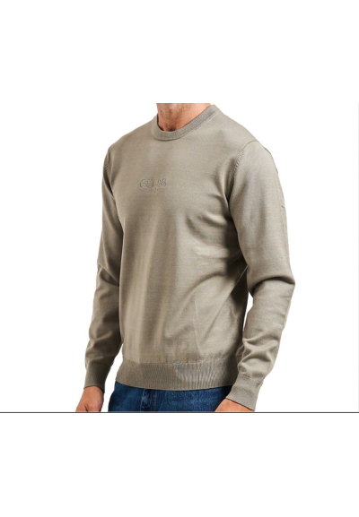 Guess Uomo Maglione in Viscosa Girocollo con Logo Ricamato  | Mariades