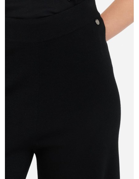 Liu Jo Donna Pantaloni in Maglia con Vita Elastico e Gamba Ampia  | Ma