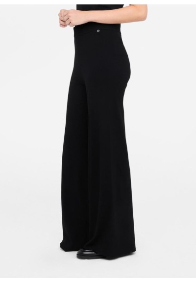 Liu Jo Donna Pantaloni in Maglia con Vita Elastico e Gamba Ampia  | Ma