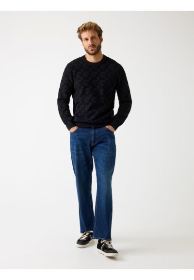 Guess Uomo Pullover tramato girocollo regular fit  | Mariadesole.it