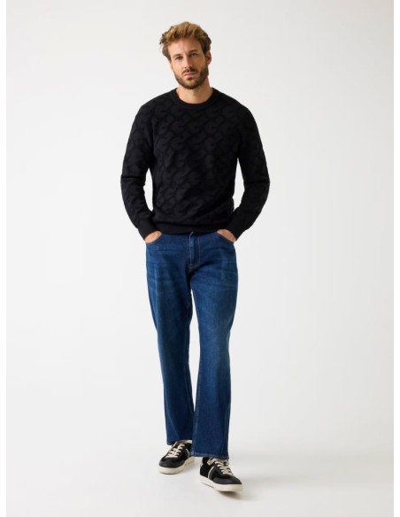 Guess Uomo Pullover tramato girocollo regular fit  | Mariadesole.it