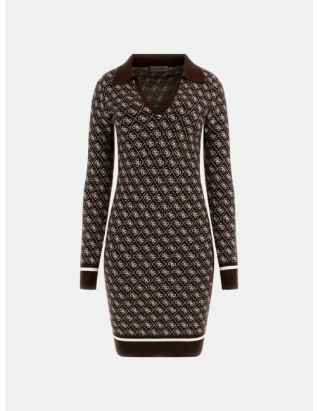 Guess Vestito mini con logo in misto lana donna  | Mariadesole.it