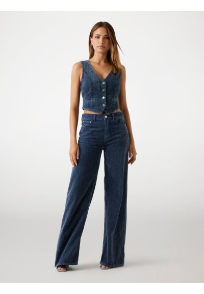 Guess Gilet jeans cropped donna  | Mariadesole.it