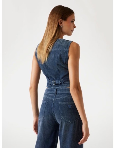 Guess Gilet jeans cropped donna  | Mariadesole.it