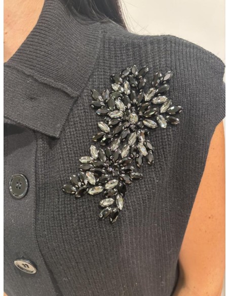 Gilet donna Liu Jo 100% lana con ricami gioiello – Liu Jo Better  | Ma