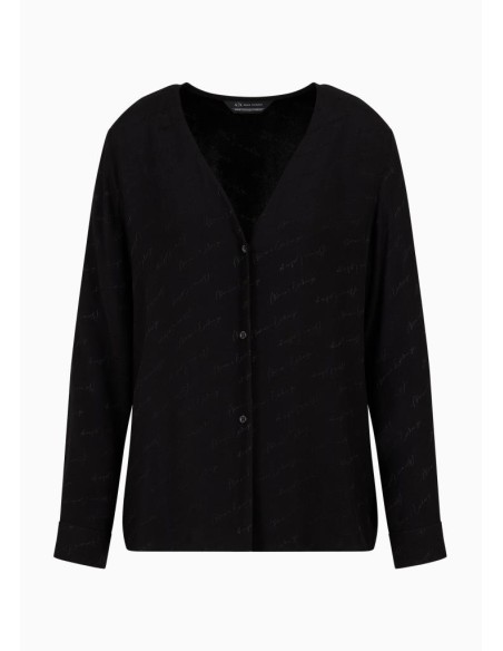 Camicia Donna Armani Exchange con Motivo a Scritte  | Mariadesole.it