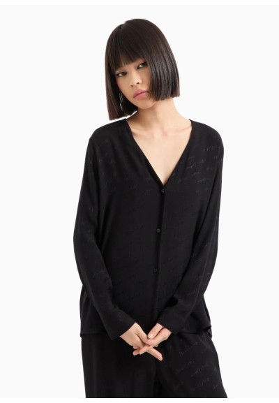 Camicia Donna Armani Exchange con Motivo a Scritte  | Mariadesole.it