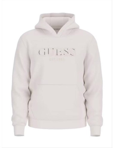 Felpa uomo Guess con cappuccio rimovibile e logo ricamato  | Mariadeso