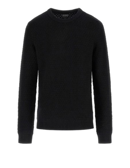 Maglione uomo Guess Arlo girocollo open stitch in viscosa  | Mariadeso