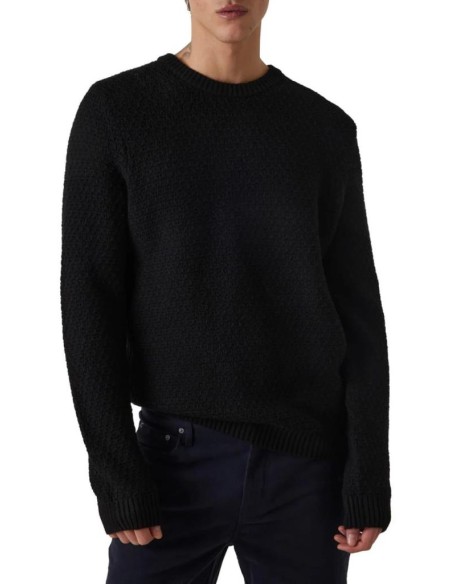 Maglione uomo Guess Arlo girocollo open stitch in viscosa  | Mariadeso