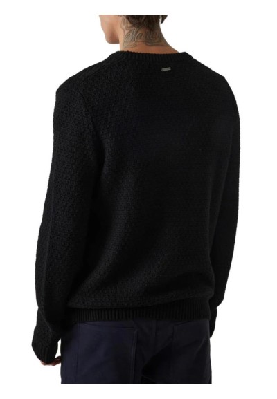 Maglione uomo Guess Arlo girocollo open stitch in viscosa  | Mariadeso