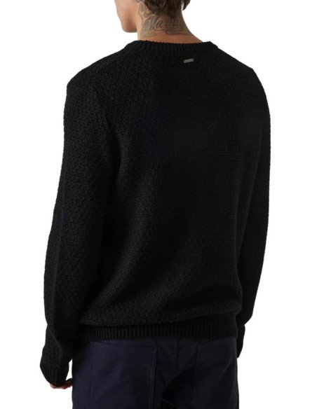 Maglione uomo Guess Arlo girocollo open stitch in viscosa  | Mariadeso