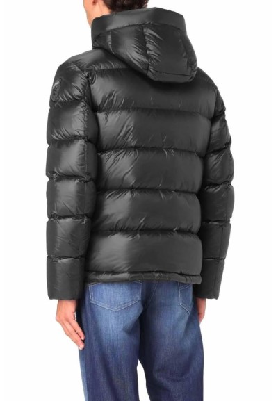 Blauer Uomo Piumino Trapuntato con Cappuccio in Nylon Lucido e Piuma 9