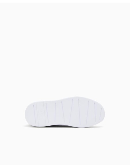 Armani Exchange Uomo Sneakers in Pelle con Logo Allover sul Tallone  |