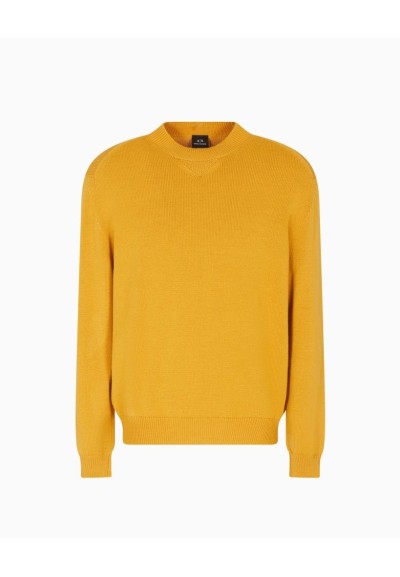 Armani Exchange Uomo Maglione girocollo in lana e cotone