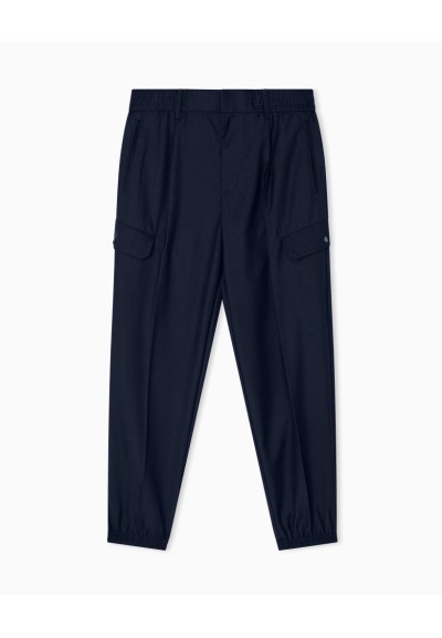 Armani Exchange Uomo Pantaloni cargo con coulisse e tasche laterali  |