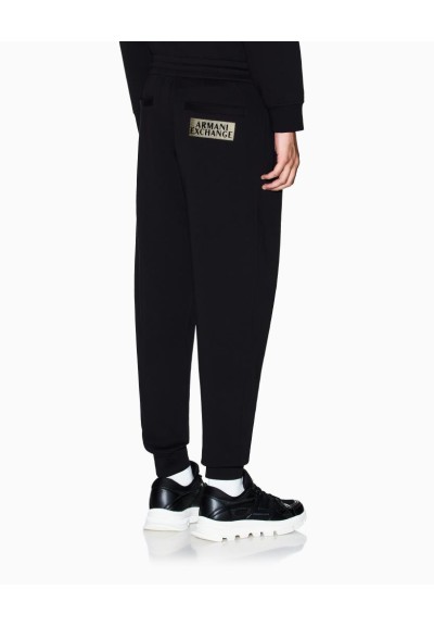 Armani Exchange Uomo Pantaloni sportivi tuta in cotone elasticizzato  