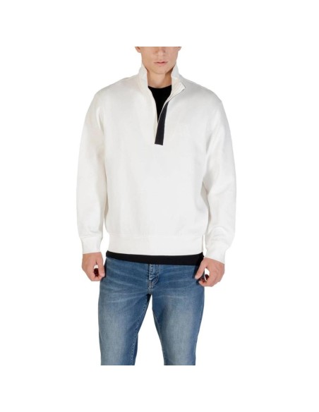 Armani Exchange Felpa Uomo con Collo Alto e Bottoni  | Mariadesole.it