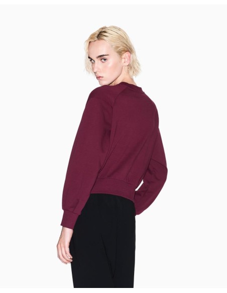 Felpa Armani Exchange Donna con Maxi Logo Grafico in Cotone