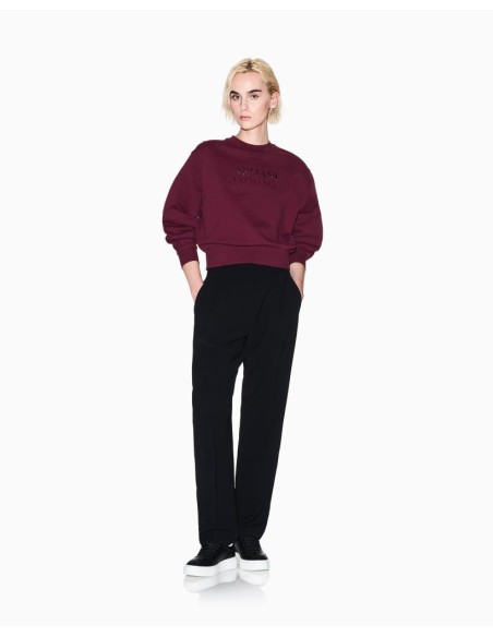 Felpa Armani Exchange Donna con Maxi Logo Grafico in Cotone