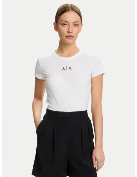 T-shirt Slim Fit Armani Exchange Donna in Cotone Elasticizzato  | Mari