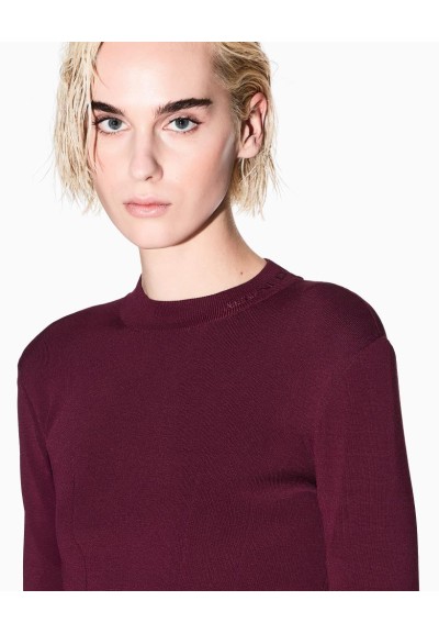 Maglia a Coste Larghe Armani Exchange Donna in Viscosa Elasticizzata  