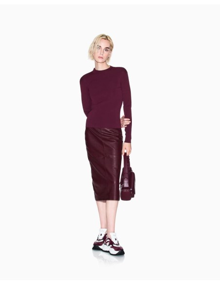 Maglia a Coste Larghe Armani Exchange Donna in Viscosa Elasticizzata  