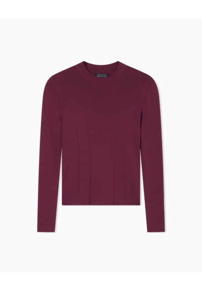 Maglia a Coste Larghe Armani Exchange Donna in Viscosa Elasticizzata  