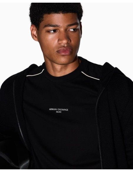 T-shirt Uomo Armani Exchange in Cotone con Logo sul Petto  | Mariadeso