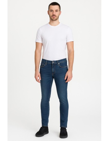 Armani Exchange Jeans Uomo Skinny Fit in Denim Stretch Blu  | Mariades