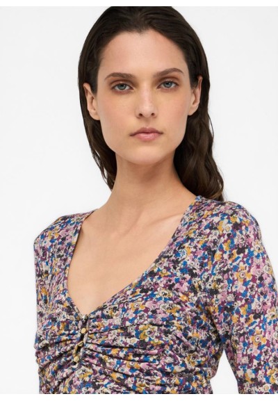 Abito longuette Liu Jo donna in jersey con stampa e scollo a V  | Mari