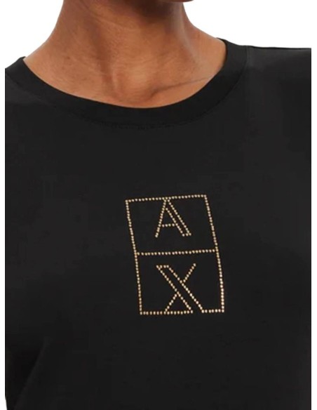 T-shirt Donna Armani Exchange in Jersey di Cotone Elasticizzato

  | M