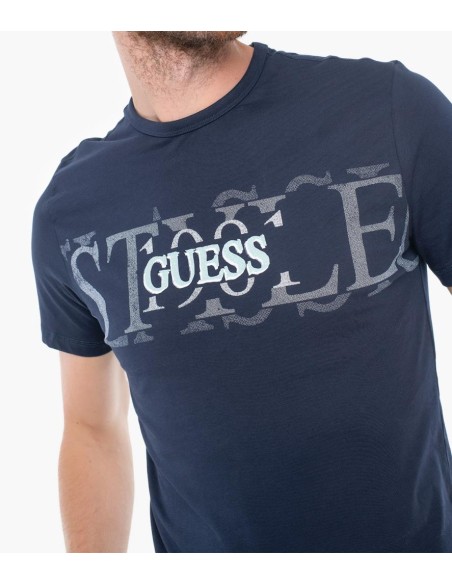 Guess T-shirt Uomo Mezza Manica in Cotone Bianco Regular Fit  | Mariad
