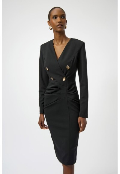 Abito tubino Joseph Ribkoff in crêpe scuba con scollatura avvolgente  