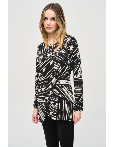 Maglia a Righe Astratte in Tessuto di Seta Donna  | Mariadesole.it