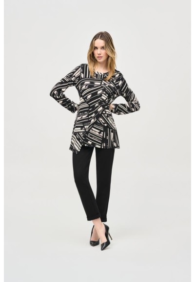 Maglia a Righe Astratte in Tessuto di Seta Donna  | Mariadesole.it